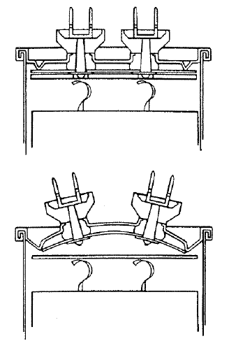 drawing of capacitor top bowing upwards
